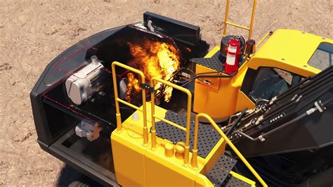 mini excavator fire|mobile fire suppression system.